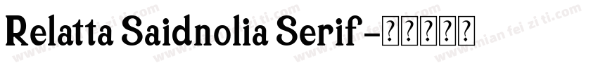 Relatta Saidnolia Serif字体转换